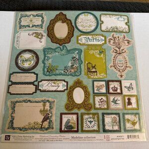 New Prima Clipboard Journaling Stickers Madeline Collection Floral Birds D26